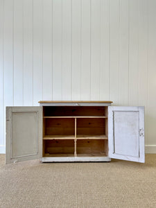 A Rustic English 19th Century Pine Cupboard c1880
