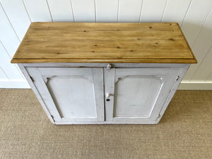 A Rustic English 19th Century Pine Cupboard c1880