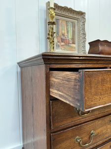 An 18th Century English Country Oak Chest of Drawers Dresser