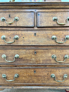 An 18th Century English Country Oak Chest of Drawers Dresser