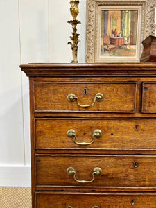 An 18th Century English Country Oak Chest of Drawers Dresser