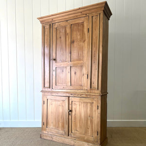 A 19th Century English Pine Bookcase Cabinet or Hutch