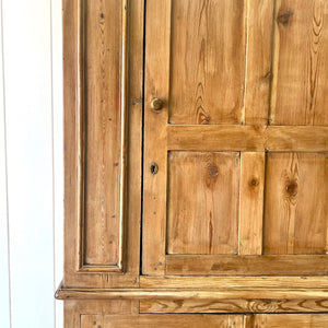 A 19th Century English Pine Bookcase Cabinet or Hutch
