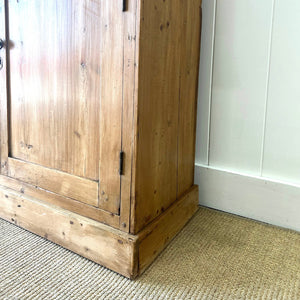 A 19th Century English Pine Bookcase Cabinet or Hutch