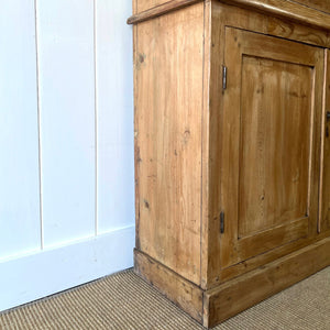 A 19th Century English Pine Bookcase Cabinet or Hutch