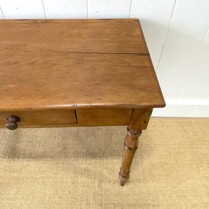 An English Country Pine Console Table or Desk c1860