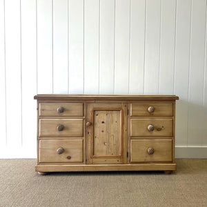 A English Country 6 Drawer Pine Buffet or Sideboard
