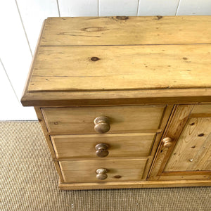 A English Country 6 Drawer Pine Buffet or Sideboard
