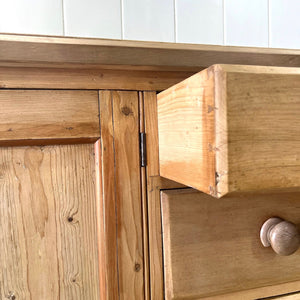A English Country 6 Drawer Pine Buffet or Sideboard