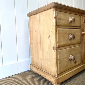 A English Country 6 Drawer Pine Buffet or Sideboard