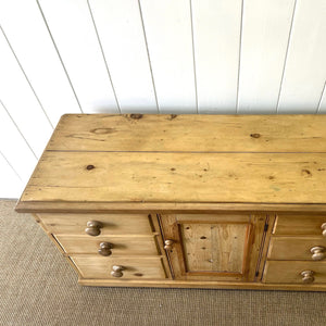 A English Country 6 Drawer Pine Buffet or Sideboard