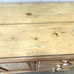 A English Country 6 Drawer Pine Buffet or Sideboard