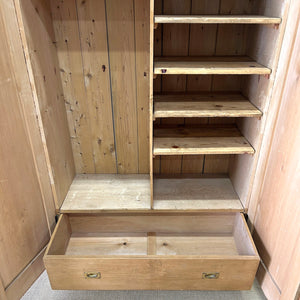 A Wonderful and Useful Vintage Rustic Pine Cupboard or Wardrobe
