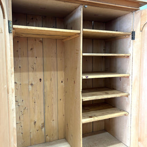 A Wonderful and Useful Vintage Rustic Pine Cupboard or Wardrobe