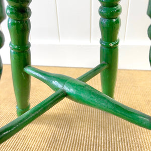 A Green Painted Wooden Stool