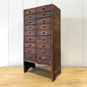 A 19th Century English Bank of Tabletop Drawers