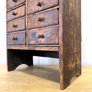 A 19th Century English Bank of Tabletop Drawers