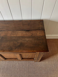 A Very Antique 18th Century English Oak Coffer or Trunk