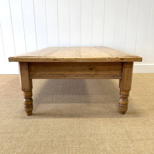An Antique English Country Pine Coffee Table
