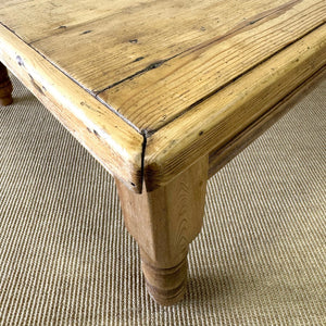 An Antique English Country Pine Coffee Table
