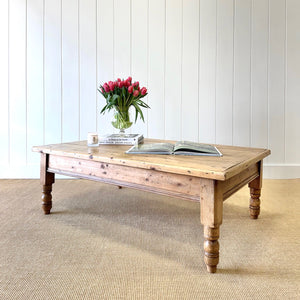 An Antique English Country Pine Coffee Table