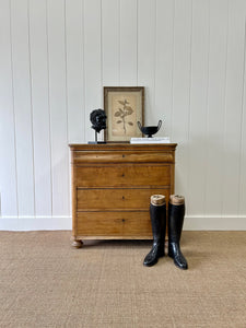 An Antique French Louis Phillip c1860 Pine Chest of Drawers Dresser or Commode