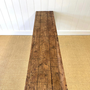 An Antique Pine 7.5ft Dining Server or Console Table