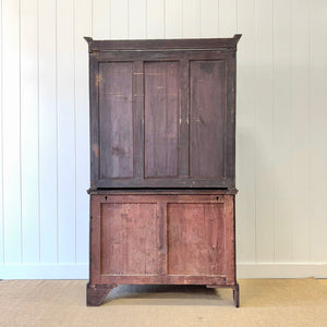 A 19th Century Ebonized Pine Bookcase Cabinet or Hutch