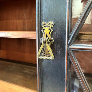 A 19th Century Ebonized Pine Bookcase Cabinet or Hutch
