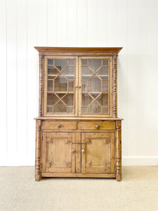 A 19th Century Cornish Pine Bookcase Cabinet or Hutch