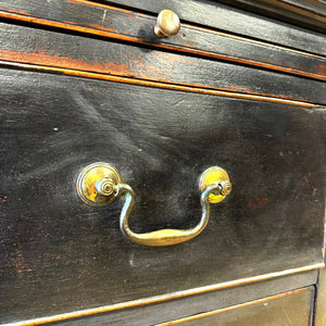 A 19th Century Ebonized Pine Bookcase Cabinet or Hutch