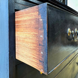 A 19th Century Ebonized Pine Bookcase Cabinet or Hutch
