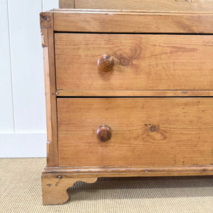 A 19th Century Shallow English Pine Linen Press or Cupboard