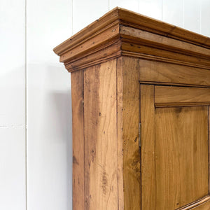 A 19th Century Shallow English Pine Linen Press or Cupboard