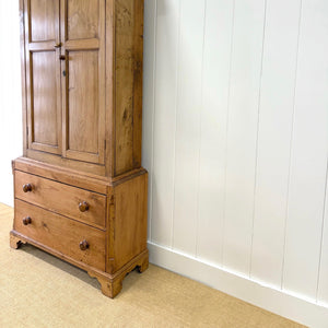 A 19th Century Shallow English Pine Linen Press or Cupboard