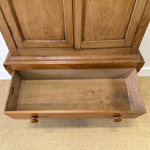A 19th Century Shallow English Pine Linen Press or Cupboard