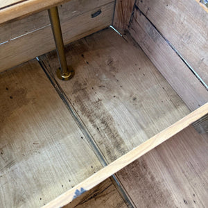 A 19th Century Shallow English Pine Linen Press or Cupboard