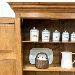 A 19th Century Shallow English Pine Linen Press or Cupboard