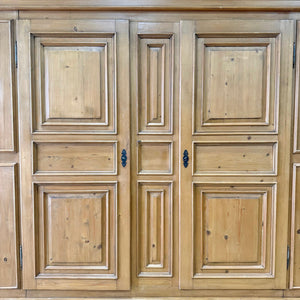 A Stunning, Truly Monumental Vintage Dutch Pine Linen Press Cupboard