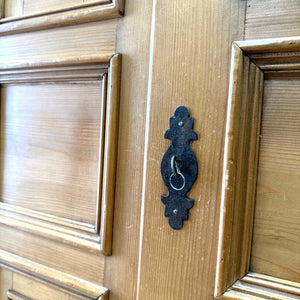 A Stunning, Truly Monumental Vintage Dutch Pine Linen Press Cupboard