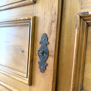 A Stunning, Truly Monumental Vintage Dutch Pine Linen Press Cupboard