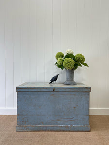 A Large English Country Painted Pine Trunk c1890