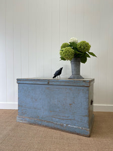 A Large English Country Painted Pine Trunk c1890