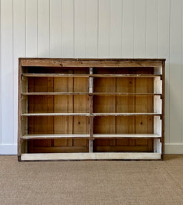 An English 19th Century Pitch Pine Sliding Door Bookcase