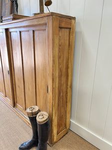 An English 19th Century Pitch Pine Sliding Door Bookcase
