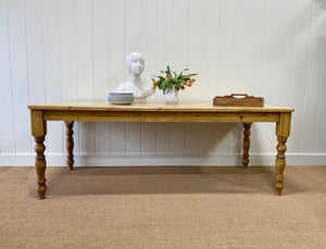 An English Country Pine 8ft Dining Farm Table