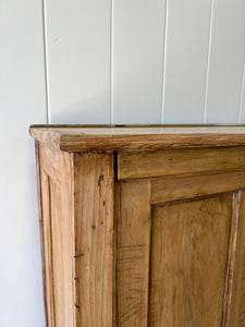 An English 19th Century Pitch Pine Sliding Door Bookcase