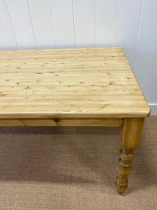 An English Country Pine 8ft Dining Farm Table