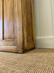 An English 19th Century Pitch Pine Sliding Door Bookcase