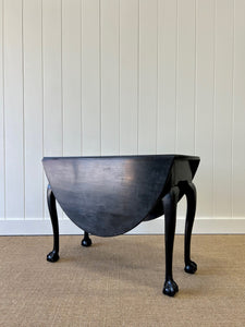 A Solid Mahogany English Ebonzied Ball and Claw Drop Leaf Table c1890 Draft